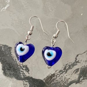 handmade evil eye earrings